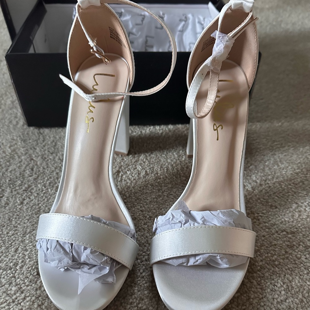 Lulu's Cream Heeled Sandals